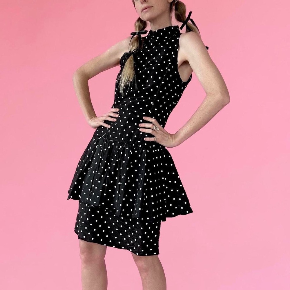 1980s Peplum Dress
